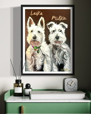 Cuadro para 2 Mascotas