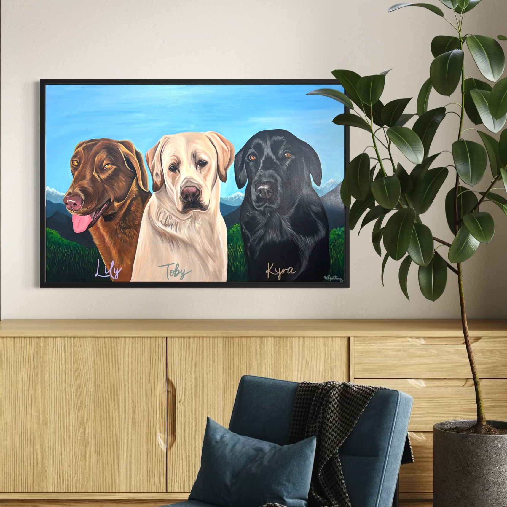 Cuadro para 3 Mascotas